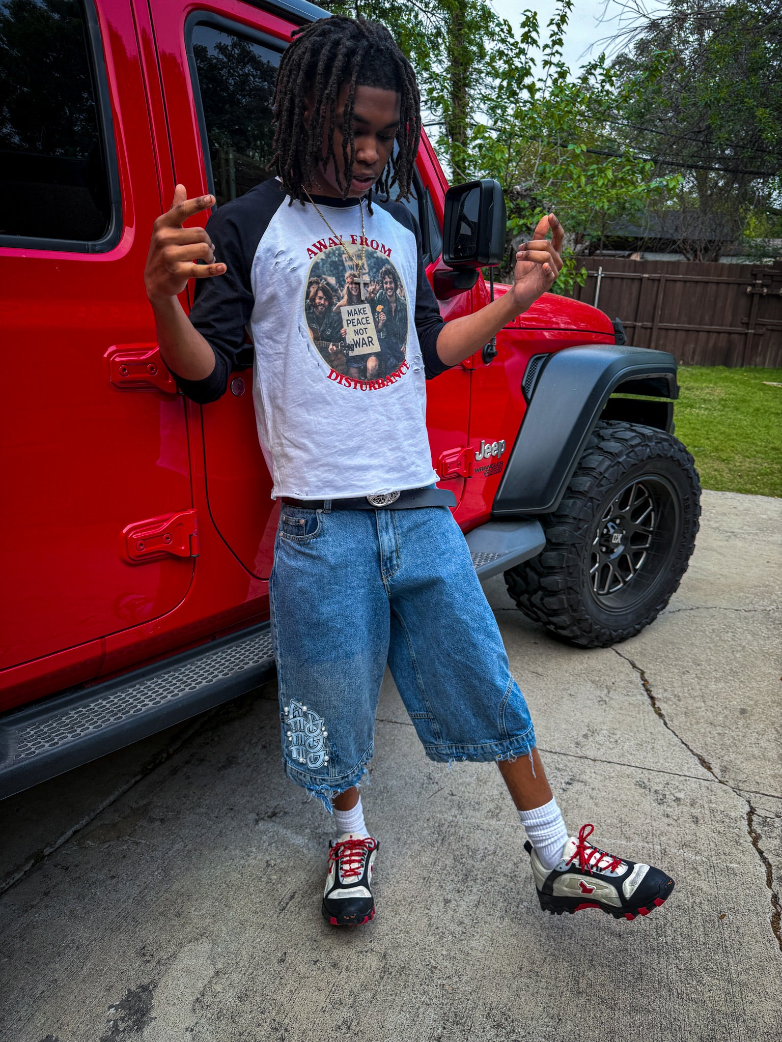 Men's Streetwear AFD quarter sleeve shirt