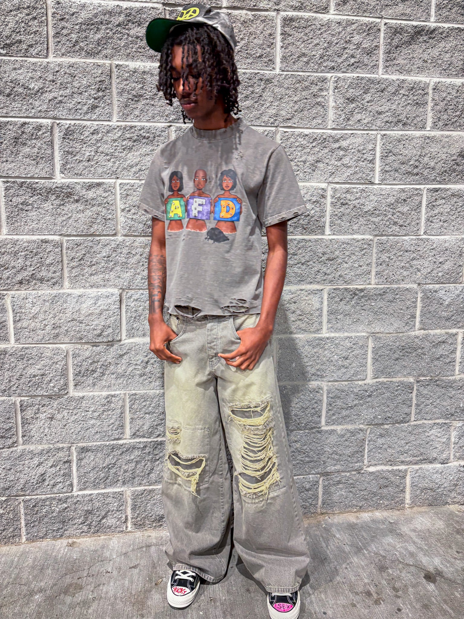 Men's Streetwear AFD Grey T-Shirt