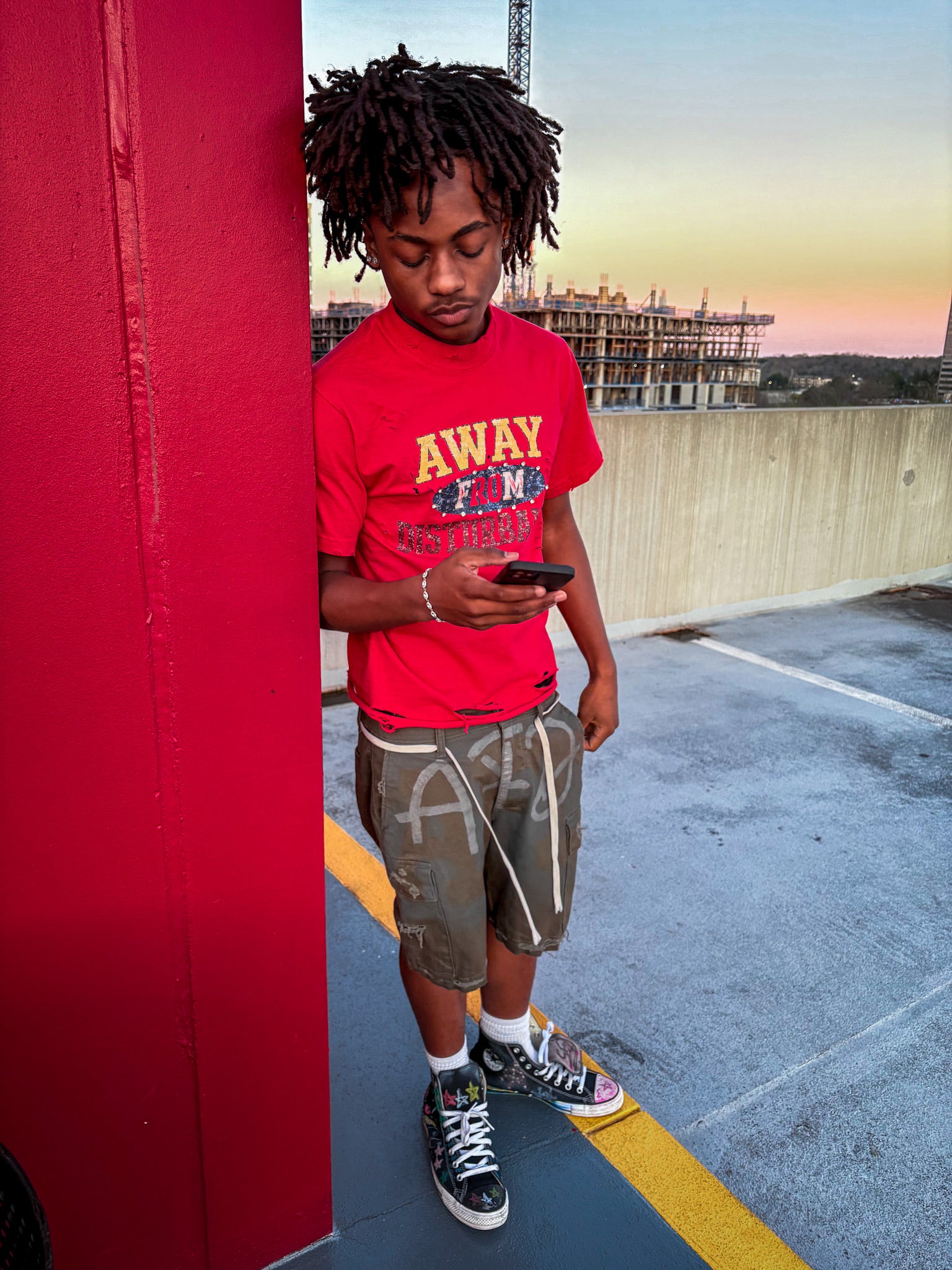 Men's Streetwear AFD Red T-shirt