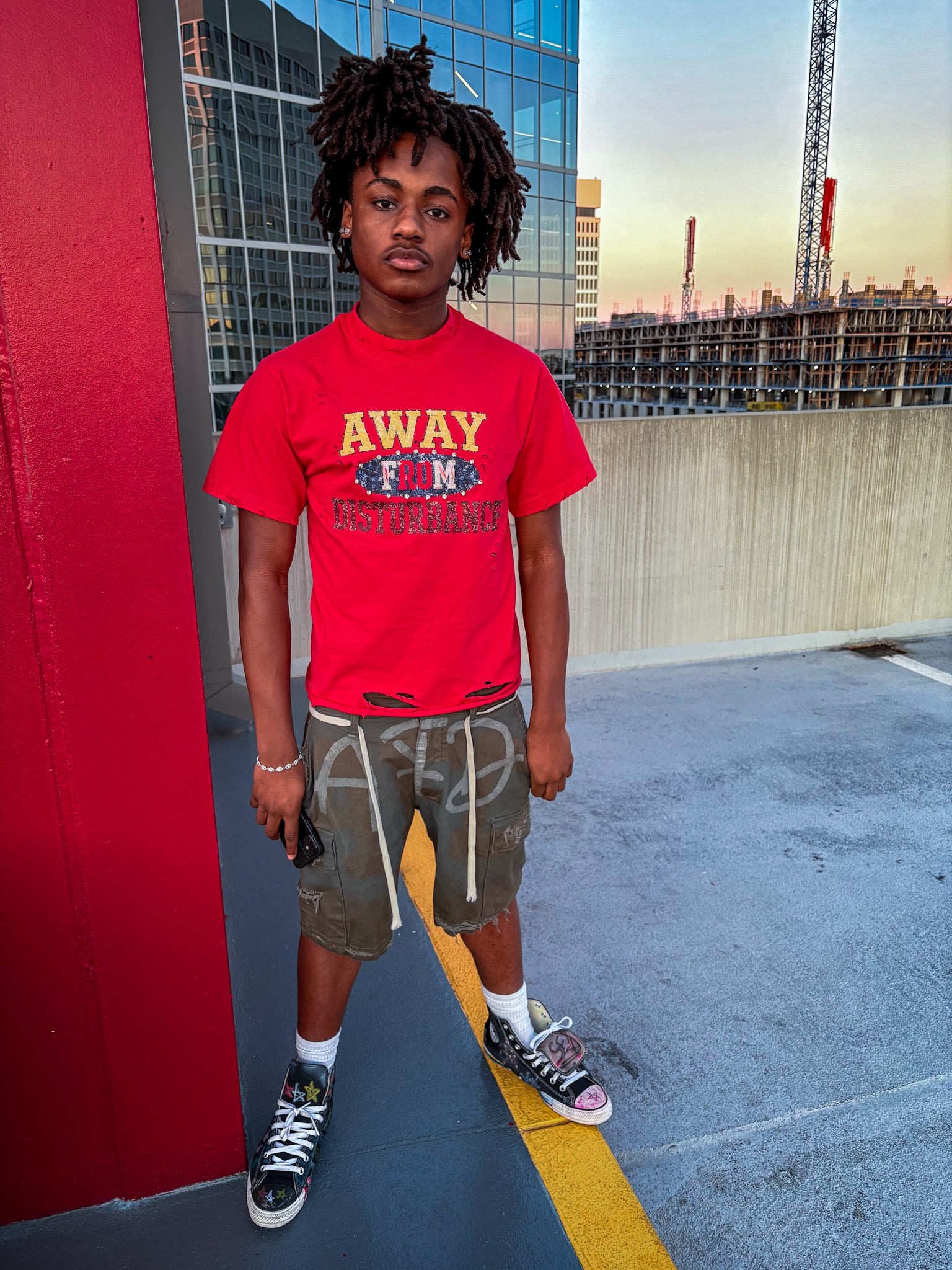 Men's Streetwear AFD Red T-shirt