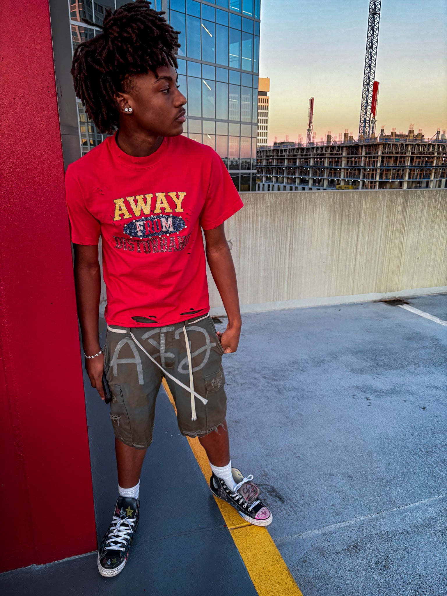 Men's Streetwear AFD Red T-shirt